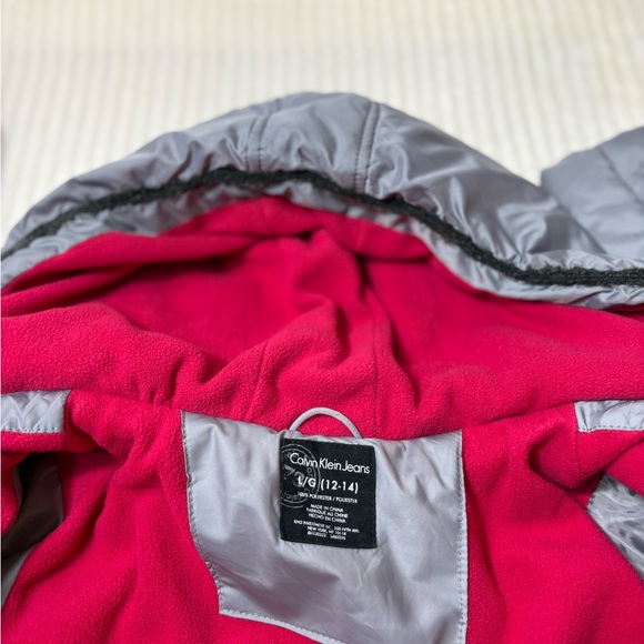 CALVIN KLEIN Kids' Big Girls SZ Large 12- 14 Aerial Jacket Gray Color - Picture 10 of 15